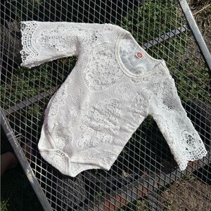 White Lace Kids One Piece